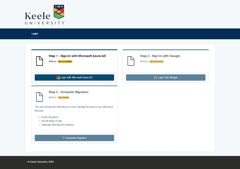 Self-Service Migration Portal - Initial version of our internal migration tool