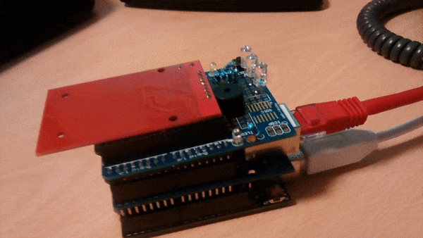 Prototype Attendance Reader using off the shelf parts