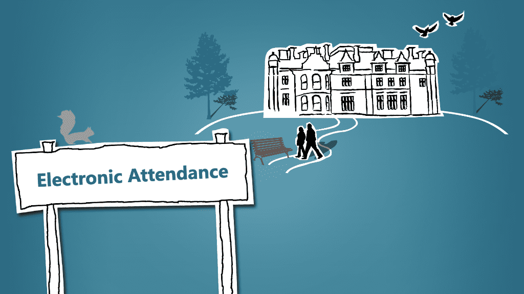 Electronic Attendance title from a presentation
